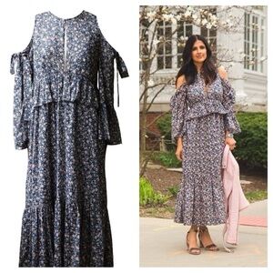 Robert Rodriguez Floral Cold Shoulder Dress maxi L